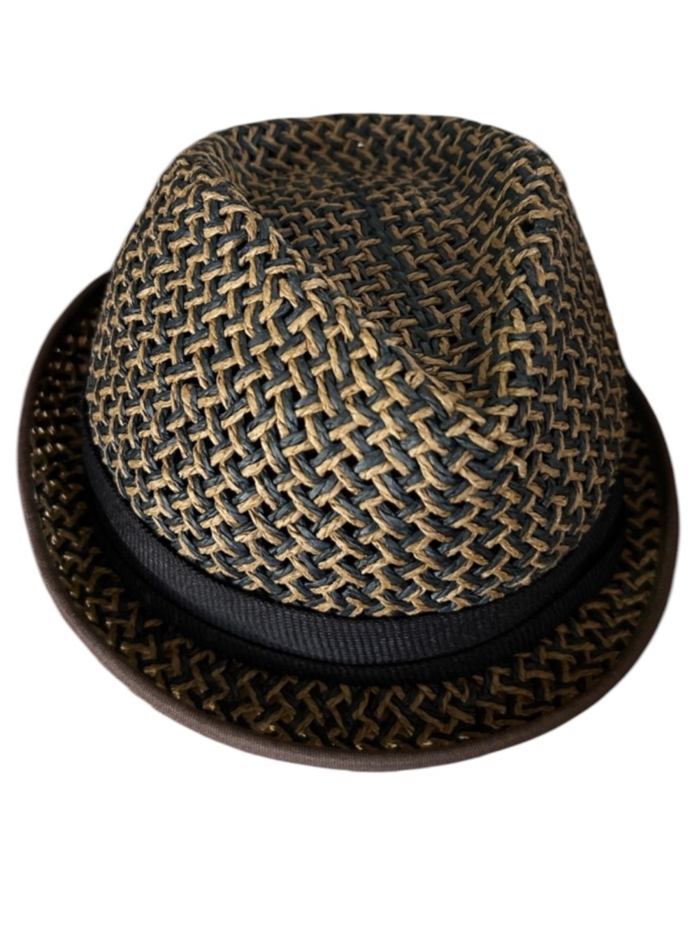 Summer Tweed Straw Fedora Hat